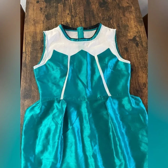 summer cypress unique structure blue dress - Picture 2 of 11